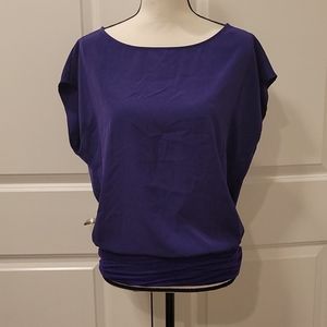 Express Purple Top with Banded Bottom
